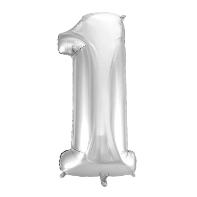 Balão Número 32 Polegadas 80cm — 1 · Prata