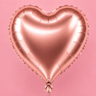 Balão Coração 18 Polegadas — Rosé Gold · LISO