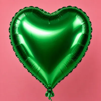Balão Coração 18 Polegadas — Verde · LISO