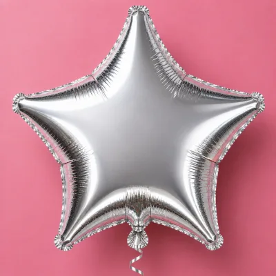 Balão Estrela 18 Polegadas — Prata · LISO