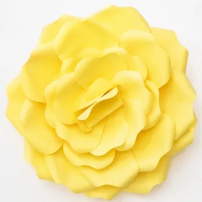 Flor Mini de Papel — Amarelo Claro