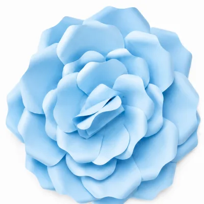 Flor Mini de Papel — Azul Claro