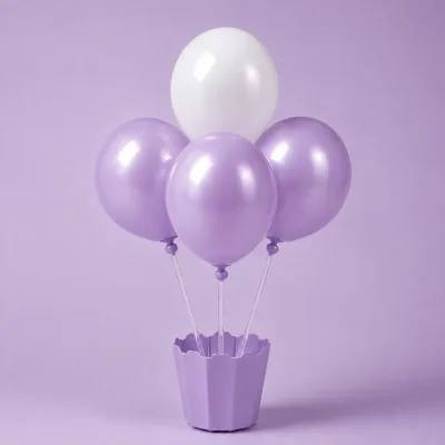 Suporte Cachepot para Balão — Lilás