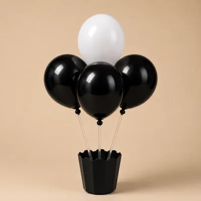 Suporte Cachepot para Balão — Preto