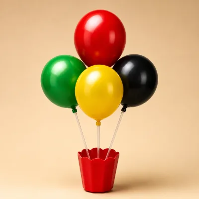 Suporte Cachepot para Balão — Vermelho