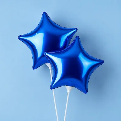 Balão Estrela 9 Polegadas 2 Unidades — Azul