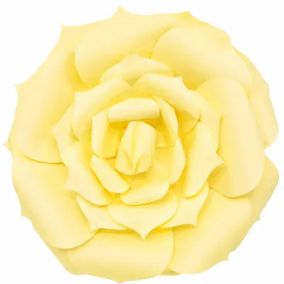 Flor de Papel Pequena — Amarelo Claro