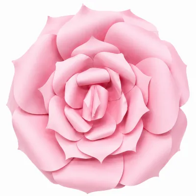 Flor de Papel Pequena — Rosa Claro