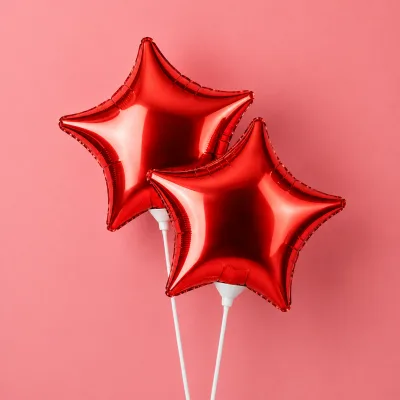 Balão Estrela 9 Polegadas 2 Unidades — Vermelho