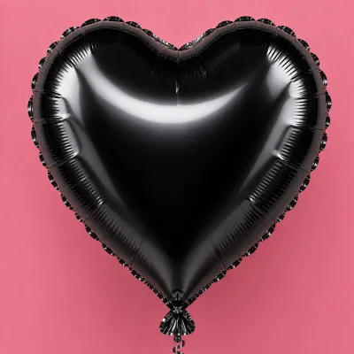 Balão Coração 18 Polegadas — Preto · LISO