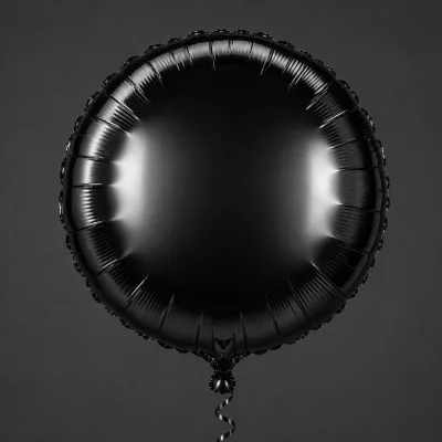 Balão Redondo 18 Polegadas — Preto · LISO