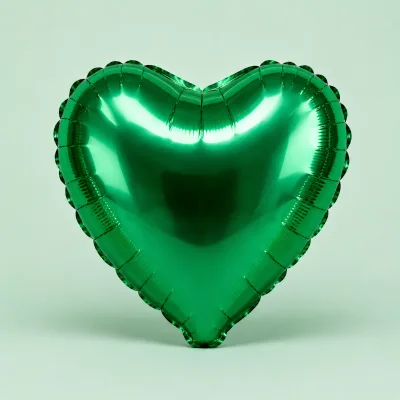 Balão Coração 9 Polegadas 2 Unidades — Verde