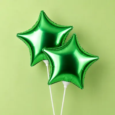Balão Estrela 9 Polegadas 2 Unidades — Verde