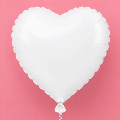 Balão Coração 18 Polegadas — Branco · LISO