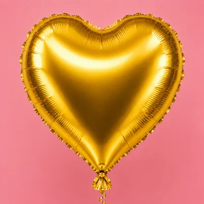 Balão Coração 18 Polegadas — Ouro · HELIO