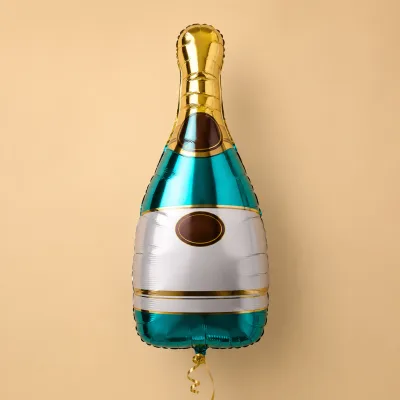 Balão em formato de garrafa de champanhe