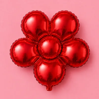 Balão Flor Silhueta — Vermelho