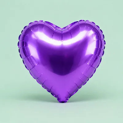 Balão Coração 9 Polegadas 2 Unidades — Roxo
