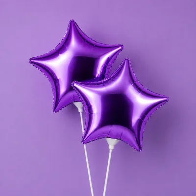 Balão Estrela 9 Polegadas 2 Unidades — Roxo