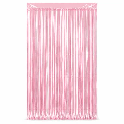Cortina Metalizada 1x2m — Rosa