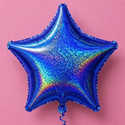 Balão Estrela 18 Polegadas — Azul · HOLOGRAFICO