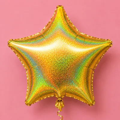 Balão Estrela 18 Polegadas — Ouro · HOLOGRAFICO