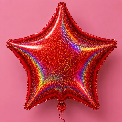 Balão Estrela 18 Polegadas — Vermelho · HOLOGRAFICO