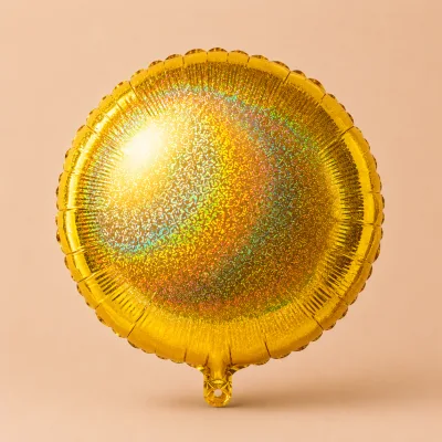 Balão Redondo 18 Polegadas — Ouro · HOLOGRAFICO