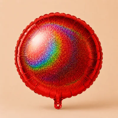 Balão Redondo 18 Polegadas — Vermelho · HOLOGRAFICO
