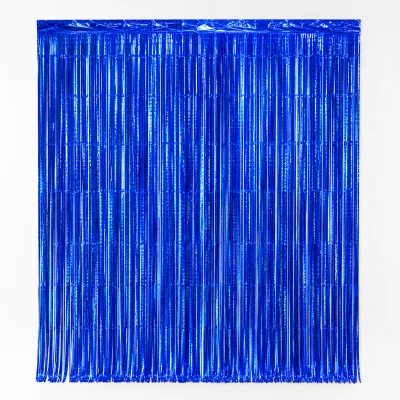 Cortina Holográfica — Azul Royal
