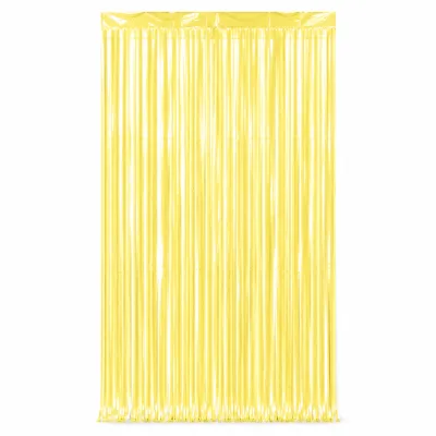Cortina Metalizada 1x2m — Candy Amarelo