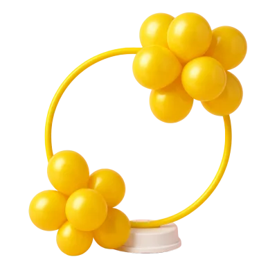 Arco de Mesa para Balão — Amarelo · 50 CM