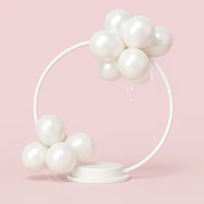 Arco de Mesa para Balão — Branco · 65 CM