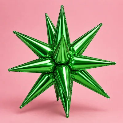 Balão Estrela 3D 22 Polegadas — Verde